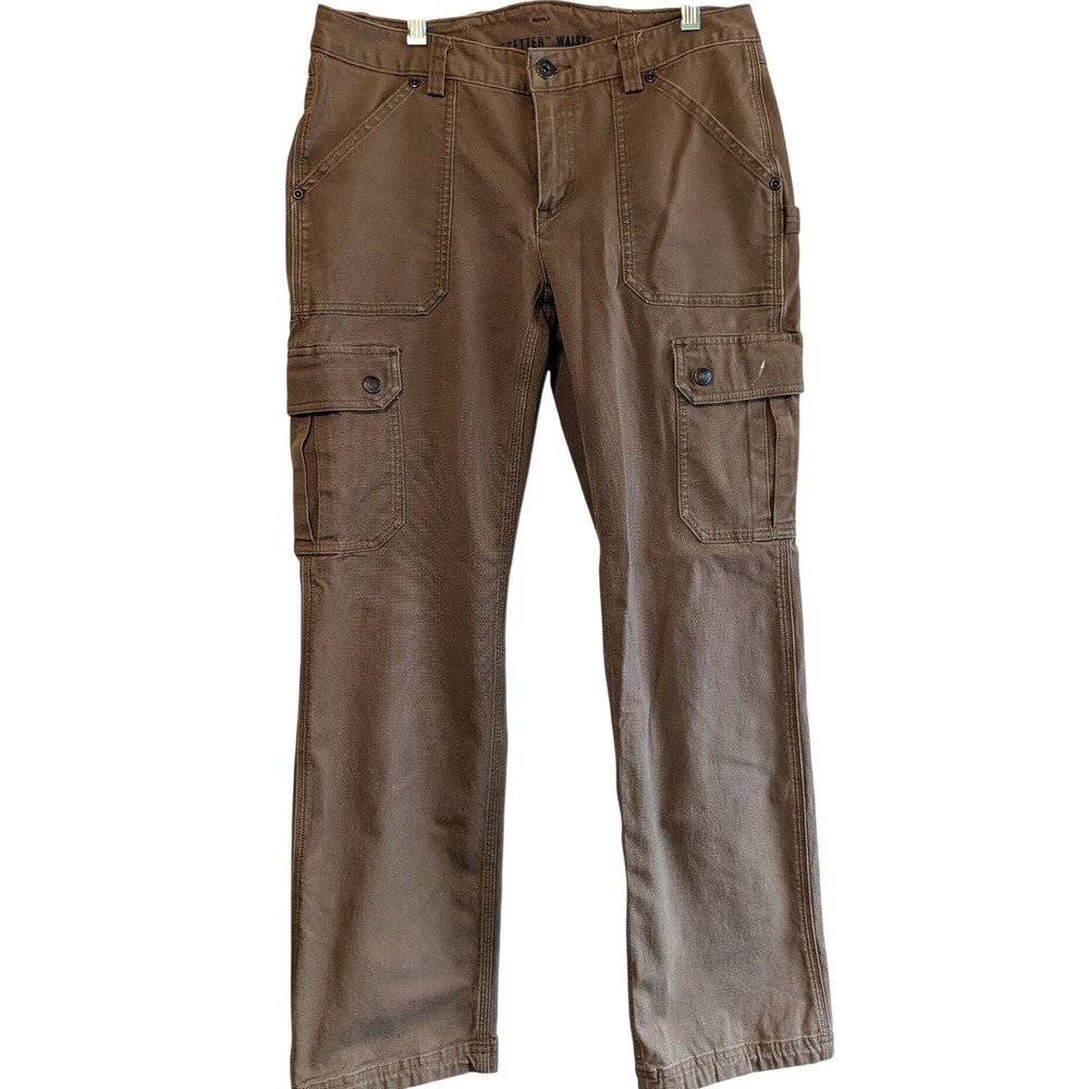Duluth Trading Co Curvesetter Cargo Pants 6x31 Brown Straight Leg Utility Womens